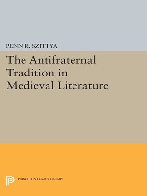 cover image of The Antifraternal Tradition in Medieval Literature
